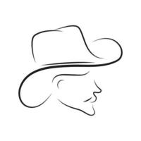 design de modelo de vetor de logotipo de cowboy