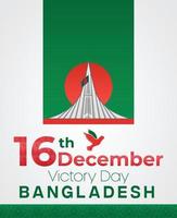 dia da vitória de bangladesh 16 de dezembro, plano de fundo vetor