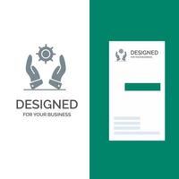 desenvolvimento de negócios soluções modernas design de logotipo cinza e modelo de cartão de visita vetor