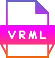 ícone de formato de arquivo vrml vetor