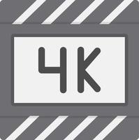 design de ícone de vetor de filme 4k
