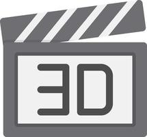 design de ícone de vetor de filme 3D