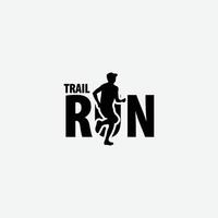 ilustração em vetor logotipo ultra trail running em fundo branco