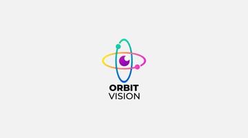 design de logotipo de modelo de vetor de visão de órbita