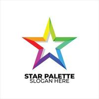 estilo gradiente colorido do logotipo da estrela vetor