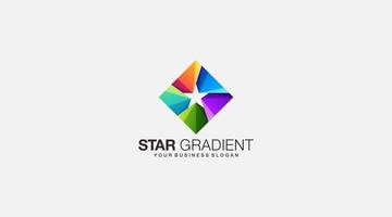 ilustração de design de logotipo vetorial gradiente estrela vetor