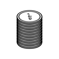 símbolo do ícone da moeda bangladesh, bangladeshi taka, sinal bdt. ilustração vetorial vetor
