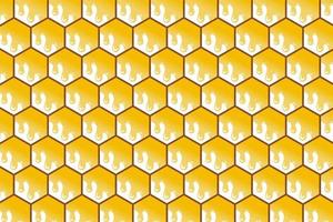 fundo de favo de mel com textura de padrão hexágono vetor