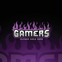 logo gamers e-sports vetor