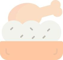 design de ícone de vetor de arroz de frango