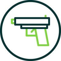 design de ícone de vetor de linha de arma de jogo