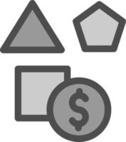 design de ícone de vetor de linha de dinheiro de jogo