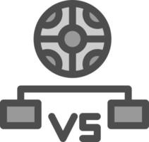 design de ícone de vetor de linha de torneio de jogo