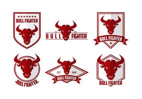 Logotipo da cabeça do lutador do touro vetor livre