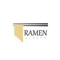 ramen de design de logotipo de macarrão de comida vetor