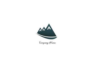 ícones e logotipo naturais da montanha vetor