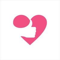 logotipo simples do amor vetor