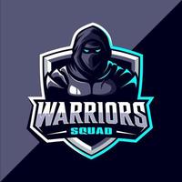 design de logotipo de esport de guerreiros vetor