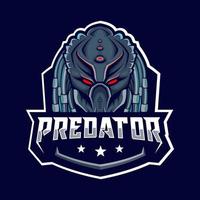 logotipo de jogo esport predador de jogador profissional vetor