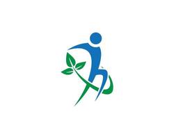 design de logotipo de esporte de fitness de liberdade saudável ícone de vetor de símbolo moderno.