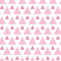 bonitos padrões desenhados à mão sem costura. padrões de vetores modernos elegantes com triângulos de rosa brilhante e rosa claro. impressão rosa repetitiva infantil engraçada