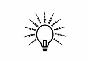ícone de ideia de lâmpada isolado no fundo branco vetor