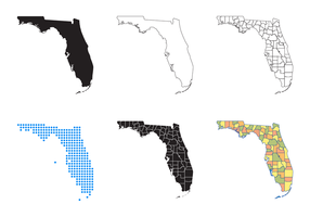 Vetor do mapa da Flórida