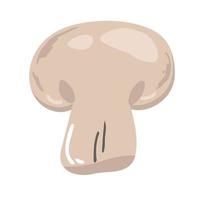 ilustração do ícone do vetor dos desenhos animados de cogumelo champignon. cogumelo orgânico fresco dos desenhos animados isolado no fundo branco usado para revista, livro, cartaz, cartão, capa de menu, páginas da web