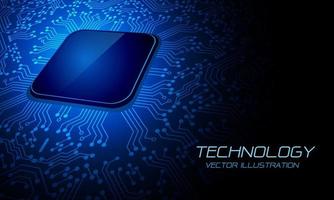 linha de circuito azul microprocessador tecnologia energia poder computador design futurista vetor de fundo ultramoderno