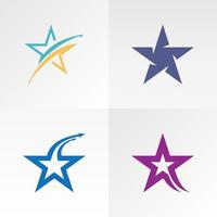 quatro tipos de estoque de vetor de conceito abstrato de design de logotipo de ícone gráfico de imagem de estrela interessante. pode ser usado como um símbolo associado ao campeão ou vencedor