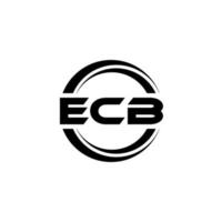 design de logotipo de carta ecb na ilustração. logotipo vetorial, desenhos de caligrafia para logotipo, pôster, convite, etc. vetor