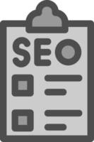 design de ícone de vetor de lista de verificação seo