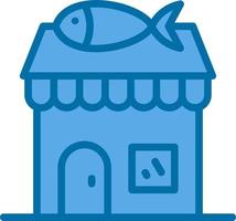 design de ícone de vetor de loja de peixes