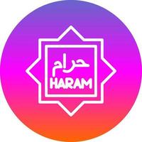 design de ícone vetorial haram vetor