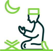 design de ícone de vetor de oração muçulmano