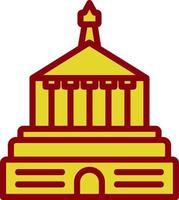design de ícone vetorial do mausoléu de halicarnasso vetor