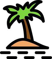 design de ícone de vetor de ilha de palma