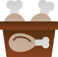 design de ícone de vetor de balde de frango