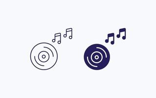 ícone de ilustração de cd de música vetor