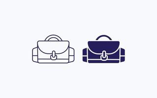 ícone de ilustração vetorial de bolsa de câmera vetor