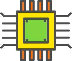 ícone de vetor de microchip