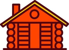 ícone de vetor de casa de madeira