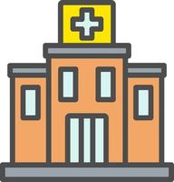 ícone de vetor de construção de hospital