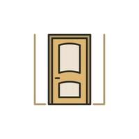 conceito de vetor de porta de casa colorido ícone simples ou sinal