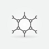 vetor conceito química estrutura molecular ícone ou símbolo