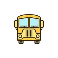 conceito de vetor de ônibus da velha escola ícone colorido mínimo
