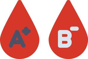design de ícone vetorial de tipos sanguíneos vetor