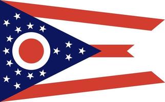 bandeira de ohio. cores e proporções oficiais. EUA.