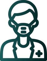 design de ícone de vetor de cirurgião masculino