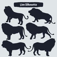 coleção de leão animal em diferentes posições vetor